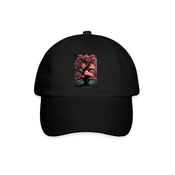 Arbre à feuilles de rose - Casquette classique - noir/noir - Devant