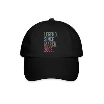 Legend Since March 2008 - Baseball Cap - black/black - Front