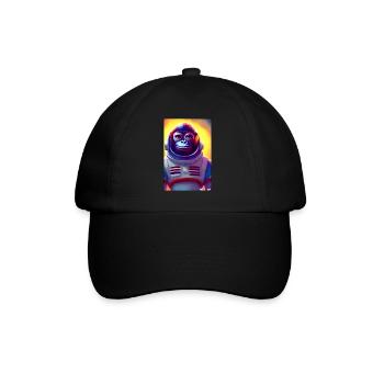 Monkey Animal Astronaute Espace Univers 5 - Casquette classique - noir/noir - Devant