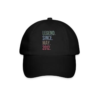 Legende seit Mai 2012 - Baseballkappe - Schwarz/Schwarz - Vorne