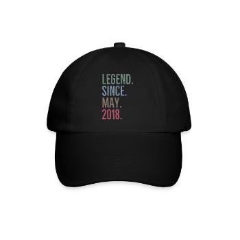 Legende seit Mai 2018 - Baseballkappe - Schwarz/Schwarz - Vorne