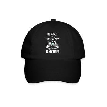 Sous-estimer trentenaire qui fait de la randonnée - Casquette classique - noir/noir - Devant