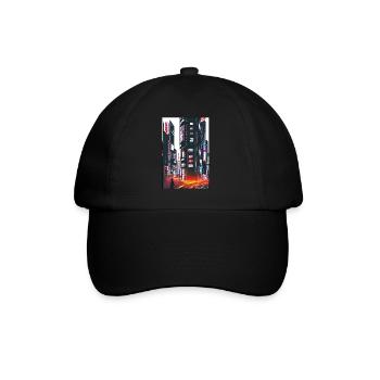 Tokyo City City Cyber Punk Future Sci-Fi Asia - Baseball Cap - black/black - Front