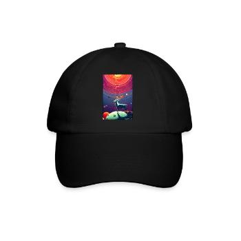 Reindeer Christmas Space Galaxy Universe Map - Baseball Cap - black/black - Front