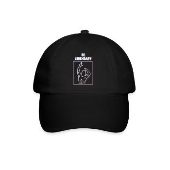 Be Legendary, Zyzz Pose, Fitness 3D effect - Baseball Cap - black/black - Front