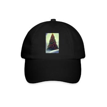 Weinachten Weihnachtsbaum weihnachtlich Winter - Baseballkappe - Schwarz/Schwarz - Vorne
