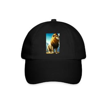 Lunettes de soleil Lion Big Cat Animal sauvage Tête de lion - Casquette classique - noir/noir - Devant