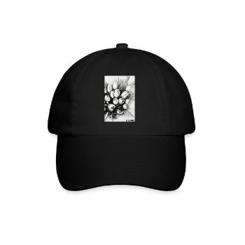 Tulip Lily Family Flower Spring Meadow Green - Baseball Cap - black/black - Front