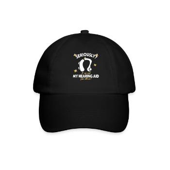 Hearing impaired Deaf childbearing language - Baseball Cap - black/black - Front