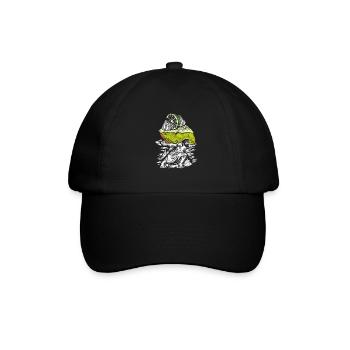 Funny Lemon Cake Design - Baseball Cap - black/black - Front