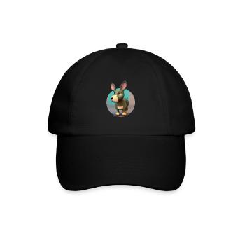 Geduldiger Wartender - Baseballkappe - Schwarz/Schwarz - Vorne