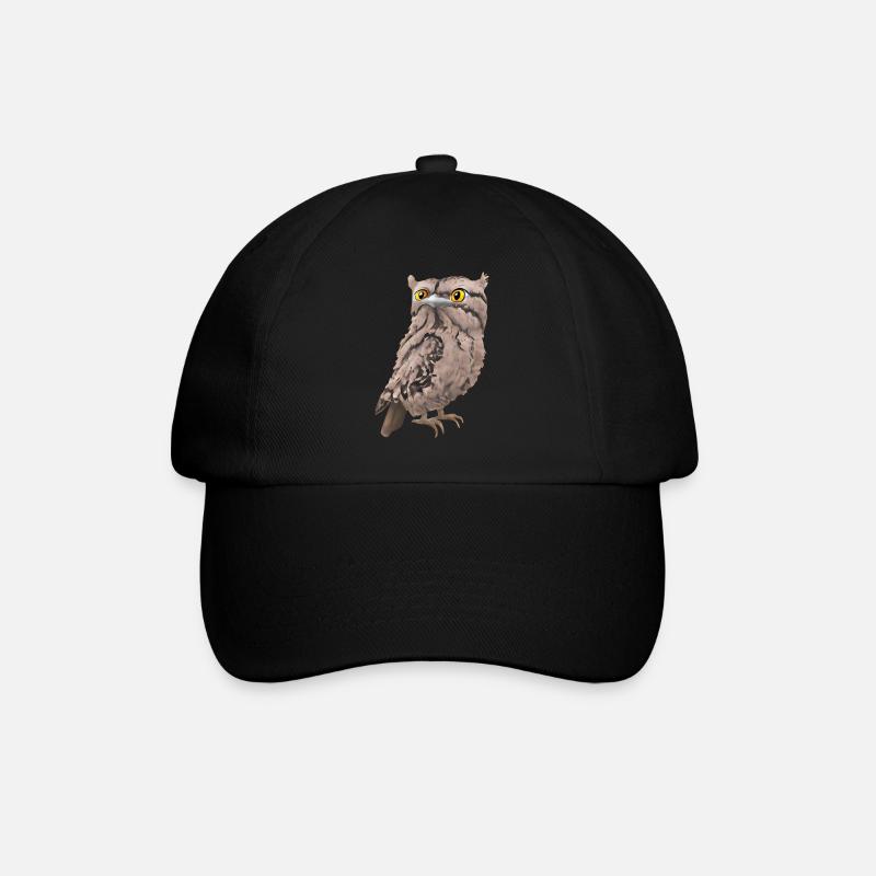 Potoo - der Nachtjäger - Baseballkappe - Schwarz/Schwarz