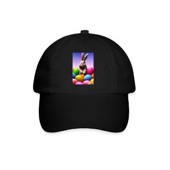 Rabbit Easter Easter Pet Easter Holiday - Baseball Cap - black/black - Front