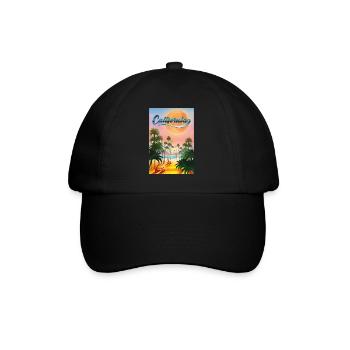 California - Vibes - Baseballkappe - Schwarz/Schwarz - Vorne