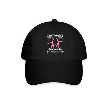 Coole Gymnastik Akrobatisches Karrenrad - Baseballkappe - Schwarz/Schwarz - Vorne