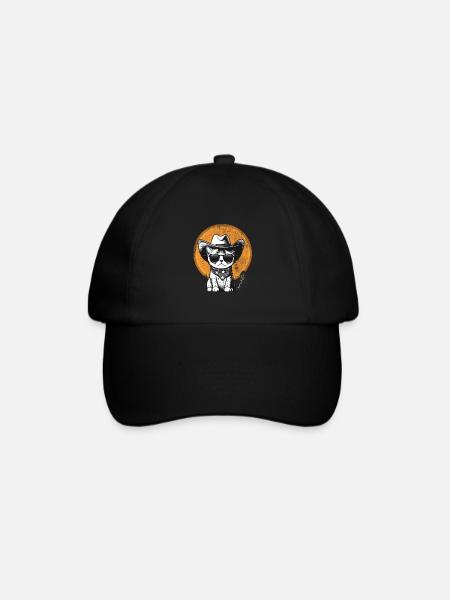 Cowboy Cat - Baseballkappe - Schwarz/Schwarz
