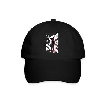 Bunny Graffiti Design by ART8NS Art ON Streetwear - Baseball Cap - black/black - Front