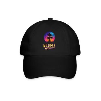 Majorque Espagne Île d’été Palmiers Beach Party - Casquette classique - noir/noir - Devant