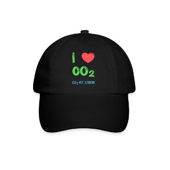 I Love Co2 - Baseballkappe - Schwarz/Schwarz - Vorne