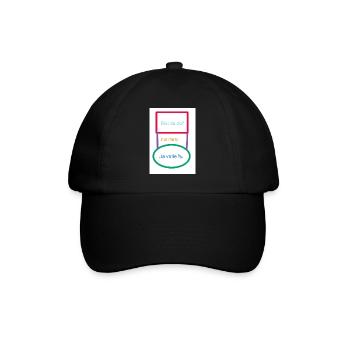 Antwort - Baseballkappe - Schwarz/Schwarz - Vorne