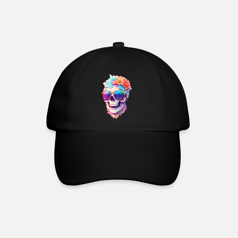 Totenkopf - Baseballkappe - Schwarz/Schwarz