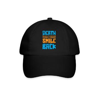Der Tod lächelt jeden an, Industriekletterer - Baseballkappe - Schwarz/Schwarz - Vorne