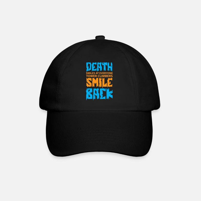 Der Tod lächelt jeden an, Industriekletterer - Baseballkappe - Schwarz/Schwarz