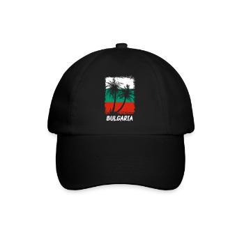 Bulgarien Flagge Bulgarische Fahne Goldstrand - Baseballkappe - Schwarz/Schwarz - Vorne