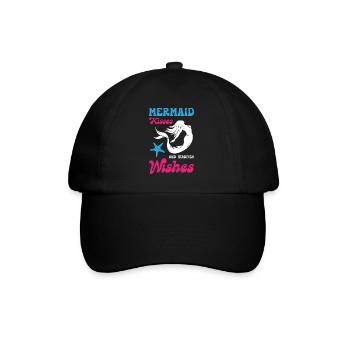 Mermaid Kisses and Starfish Wishes - Baseballkappe - Schwarz/Schwarz - Vorne
