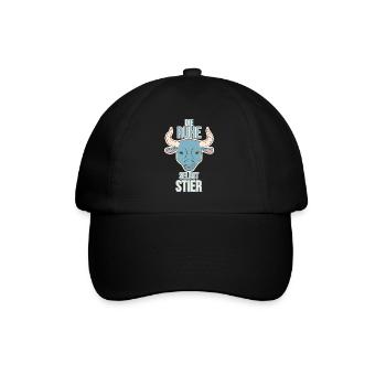 Sternzeichen Stier Horoskop Tier - Baseballkappe - Schwarz/Schwarz - Vorne