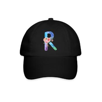 Lettre r watercolor - Casquette classique - noir/noir - Devant