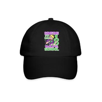 100. Tag Der Schulgesundkostüm 100 Schultage - Baseballkappe - Schwarz/Schwarz - Vorne