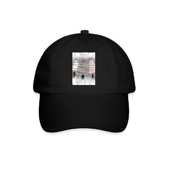 Festliche Weihnachtsbaum-Dekorationen - Baseballkappe - Schwarz/Schwarz - Vorne