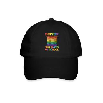 100. Schultag Poppins Kostüm 100 Schultage - Baseballkappe - Schwarz/Schwarz - Vorne