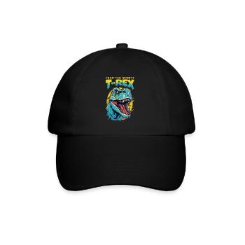 T-Rex Dinosaur Dino Tyrannosaurus Rex Vintage - Baseball Cap - black/black - Front