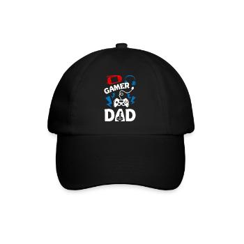 Gamer Dad - Baseballkappe - Schwarz/Schwarz - Vorne