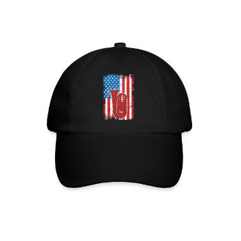 Tubaspieler US Flagge - Baseballkappe - Schwarz/Schwarz - Vorne