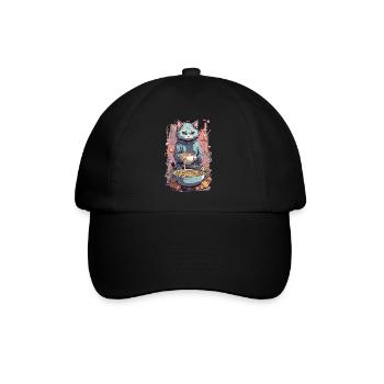 Chat Chef Ramen Japon Nourriture Les chats adorent - Casquette classique - noir/noir - Devant