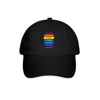 Together We Stand | LGBTIQ - Baseballkappe - Schwarz/Schwarz - Vorne