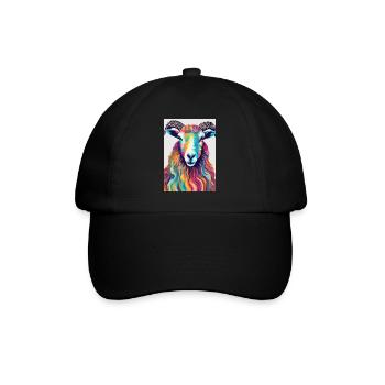 Colorful ram - Baseball Cap - black/black - Front