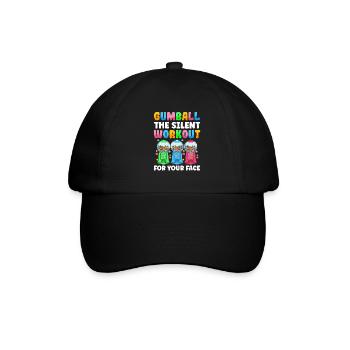 Funny chewing gum machine - Baseball Cap - black/black - Front