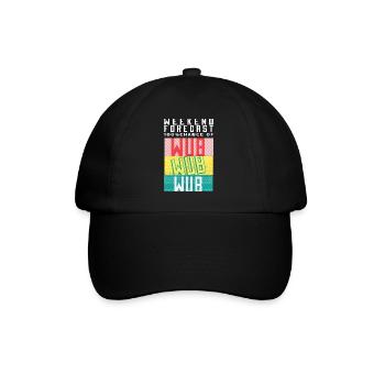 Wochenendprognose 100% Chance auf Wub Wub - Baseballkappe - Schwarz/Schwarz - Vorne