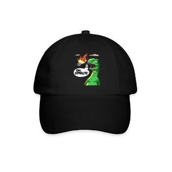 Der Humor Der Paläontologie Dinosaurier - Baseballkappe - Schwarz/Schwarz - Vorne
