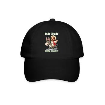 Holy Jesus riding a donkey - Baseball Cap - black/black - Front