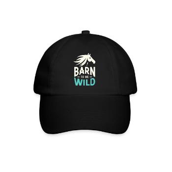 Scheune "Wild sein - Baseballkappe - Schwarz/Schwarz - Vorne