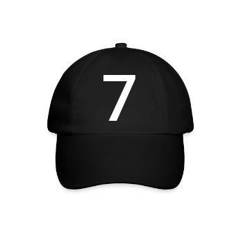 Vintage Sieben - Baseballkappe - Schwarz/Schwarz - Vorne