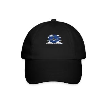Meine Erste Flugreise Erstes Mal Fliegen - Baseballkappe - Schwarz/Schwarz - Vorne