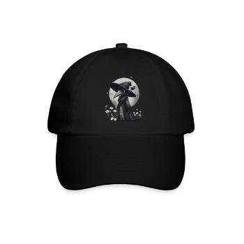 Plague Doctor Kawaii Pastel Gothic - Baseballkappe - Schwarz/Schwarz - Vorne