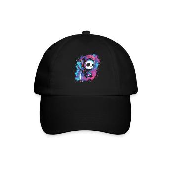 Kawaii Reaper Pastel Goth Cute Anime - Baseballkappe - Schwarz/Schwarz - Vorne