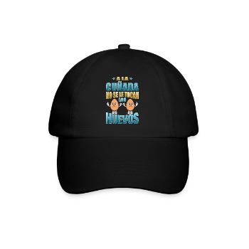 La belle-sœur ne touche pas ses couilles - Casquette classique - noir/noir - Devant